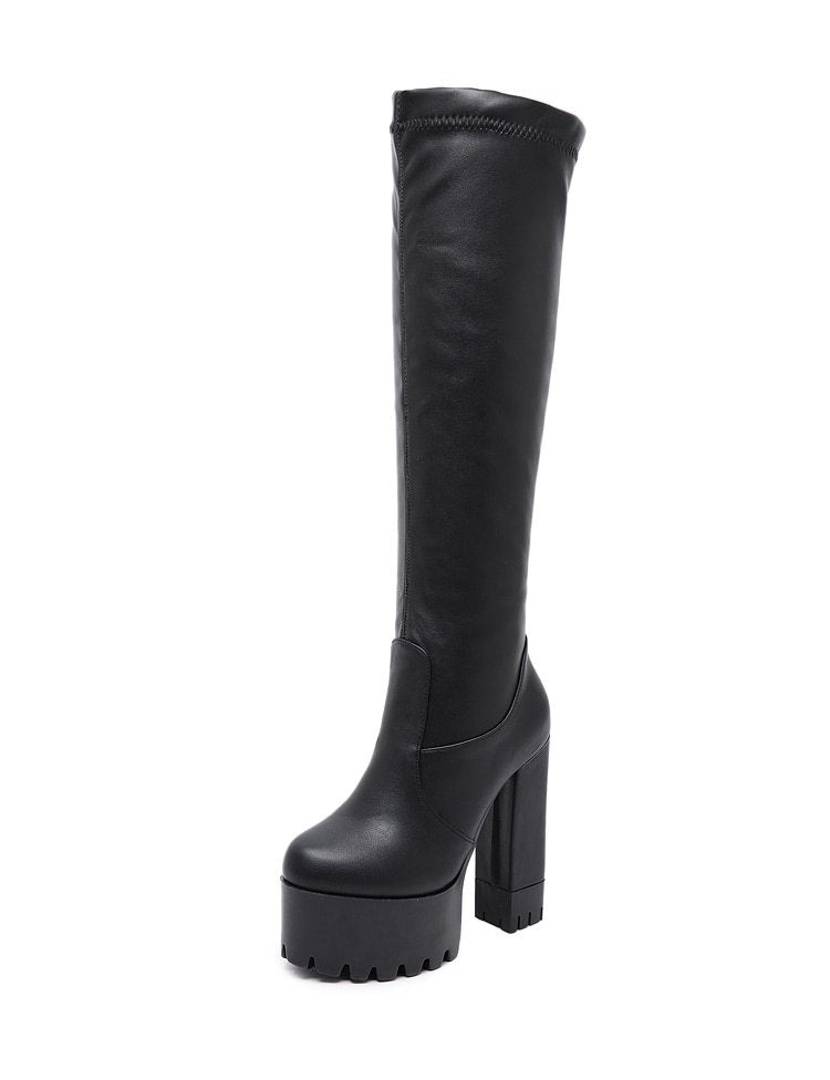 Knee-high boots for women thigh-high boots for women shoe elastic boots Ooho