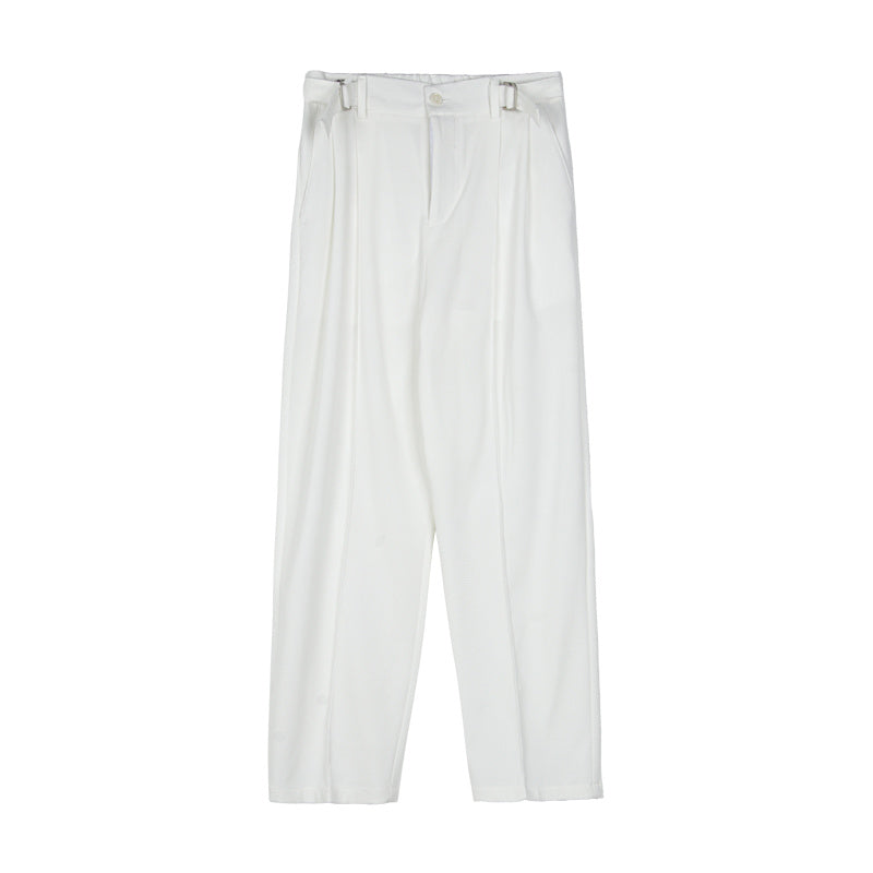 Non-iron Straight Suit Trousers Men Loose Casual Ooho