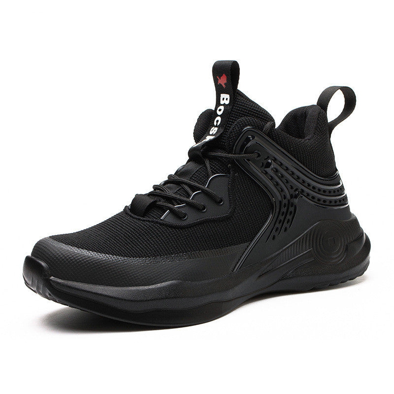 High-top Safety Shoes Construction Protective Footwear Men Steel Toe Shoes Breathable Hiking Boots Puncture Proof Work Boots Ooho