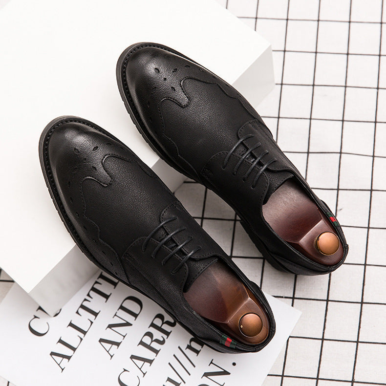 Soft leather pointed shoes men Ooho