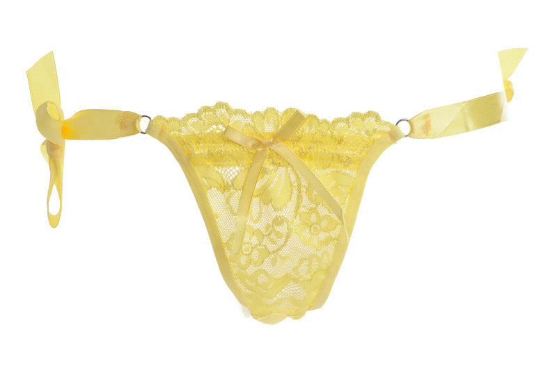 Ladies Knit Lace-up Thong Underwear Thong Ooho
