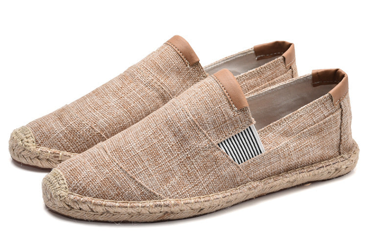 Handmade straw shoes canvas shoes Ooho