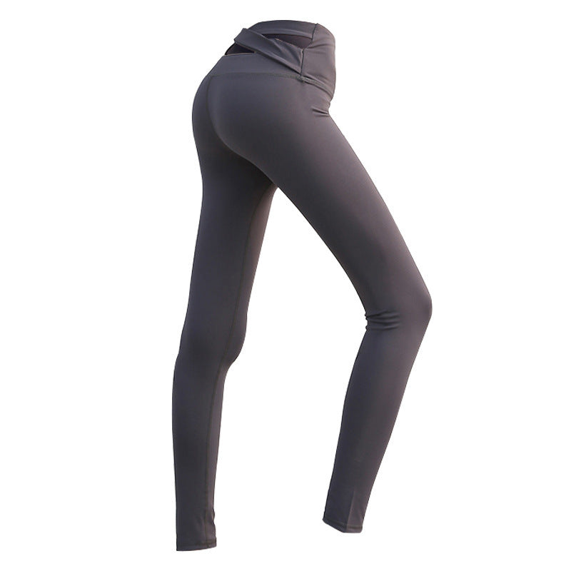 Women’s High Waist Elastic Yoga Leggings | Quick-Dry Tight Fit Running & Fitness Pants Ooho