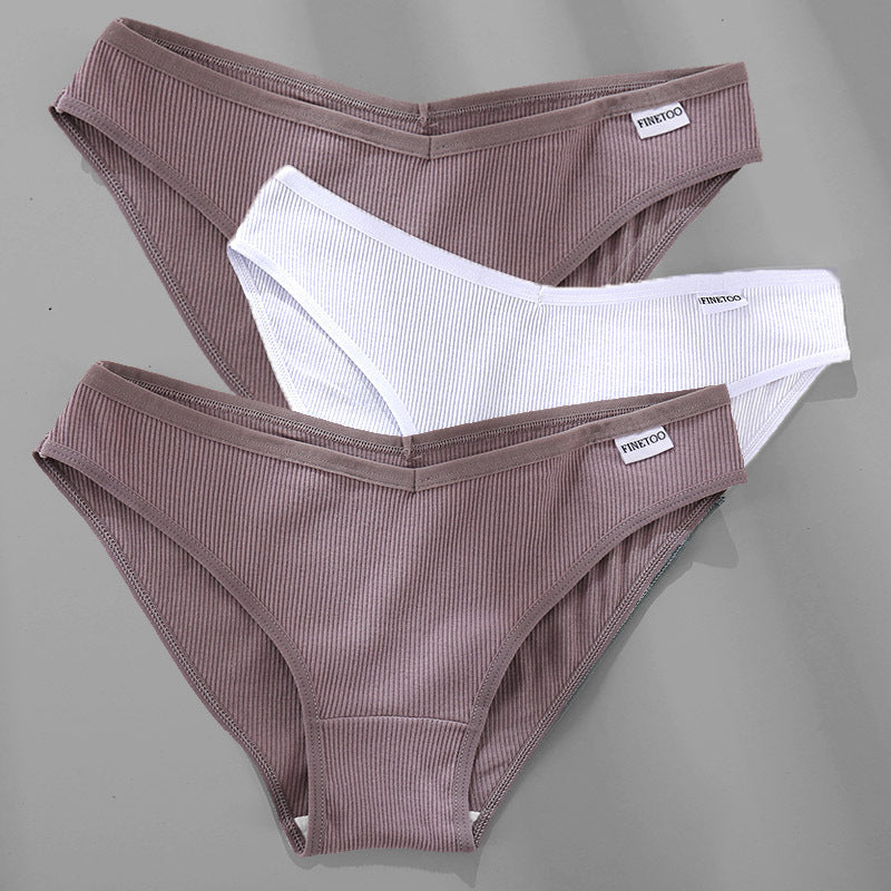 3PCS M-4XL Cotton Panties Female Underwear Sexy Women Briefs Ooho