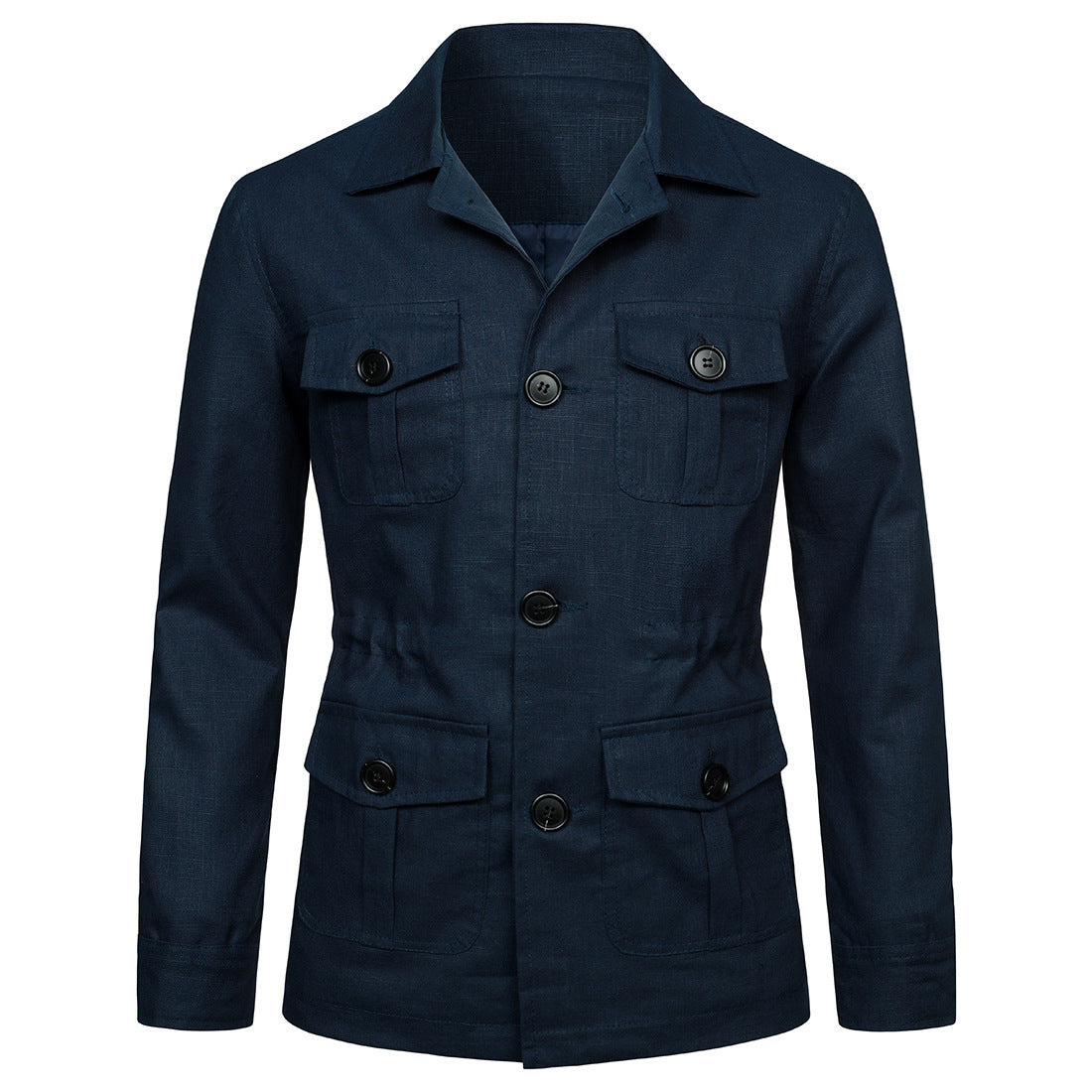 Lapel Multi-pocket Workwear Jacket Men Ooho