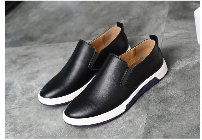 Winter Men Leather Boots Loafers Fashion Warm Cotton Brand Ankle Lace Up Shoes Footwear Ooho