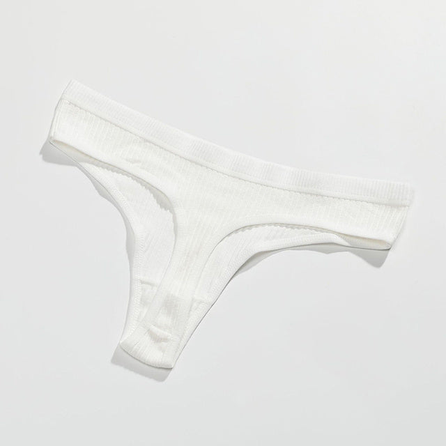 New Female Cotton Panties Low Thong Ooho