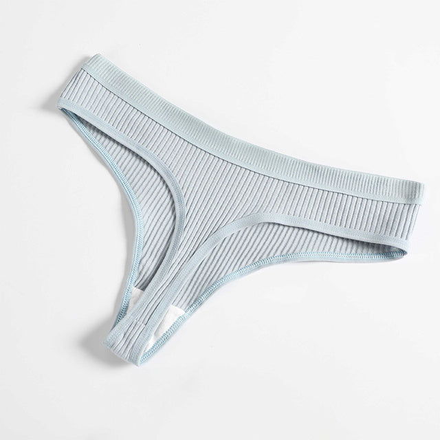 New Female Cotton Panties Low Thong Ooho