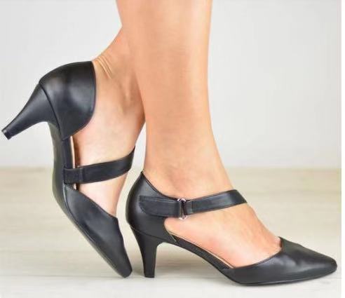 Pointed Stiletto Heel Hollowed Sandals Women Ooho