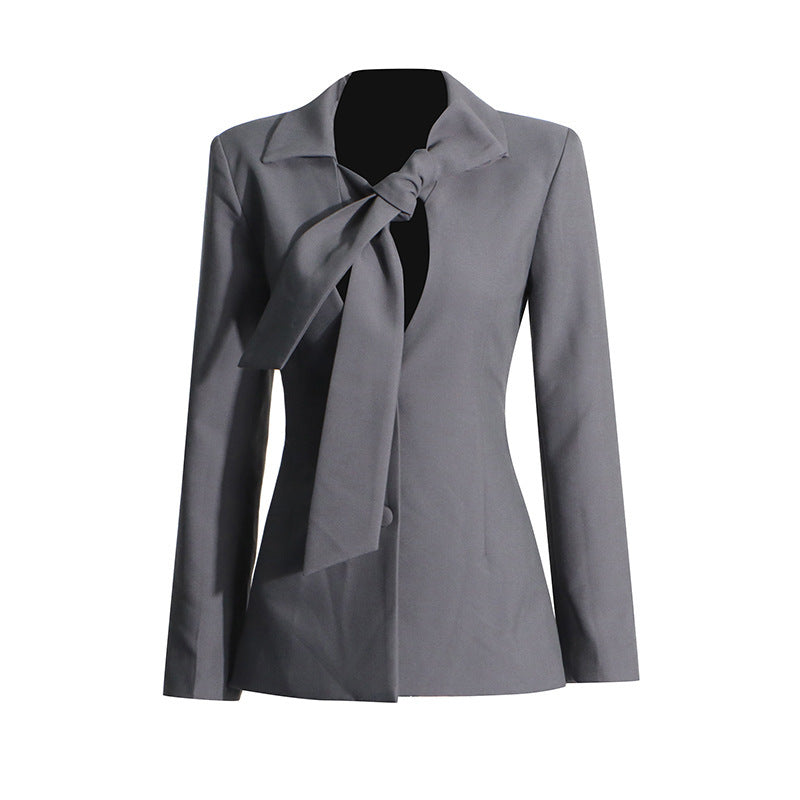 V-neck Lace-up Single-breasted Blazer for Women | Stylish & Chic Blazer Jacket