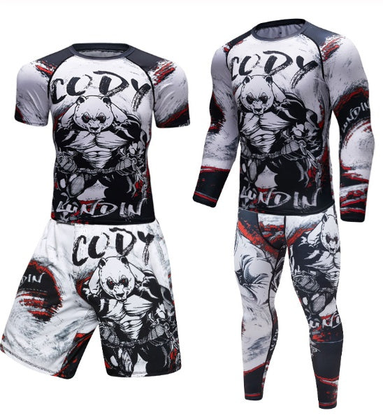 MMA Work Out Compression Rashguard T shirt Men VS PK Exercise 3D Fitness Tights Bodybuild Cross fit Rash Guard Ooho