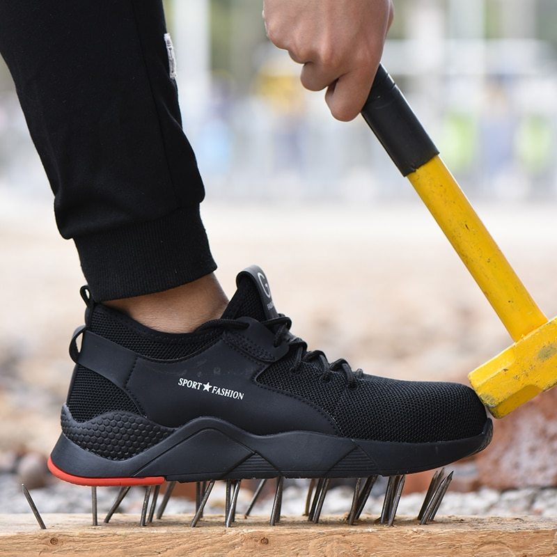 Plus Size Men's Winter Steel Toe Cap Protective Work Shoes Short Boots Men Steel Mid Sole Safety Indestructible Shoes Ooho