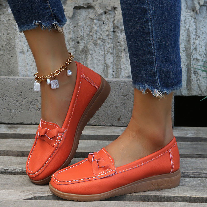 Women Flats Shoes Weave Design Soft Spring Summer Shoes Ooho