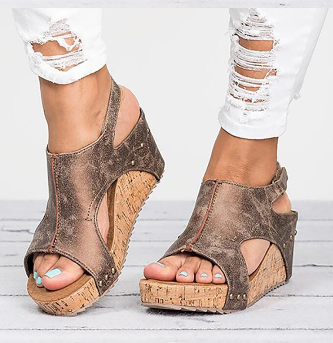 Fashion Women Platform Sandals Peep Toe Spartan Sandals Women Summer Wedges High Heel Shoes Ooho