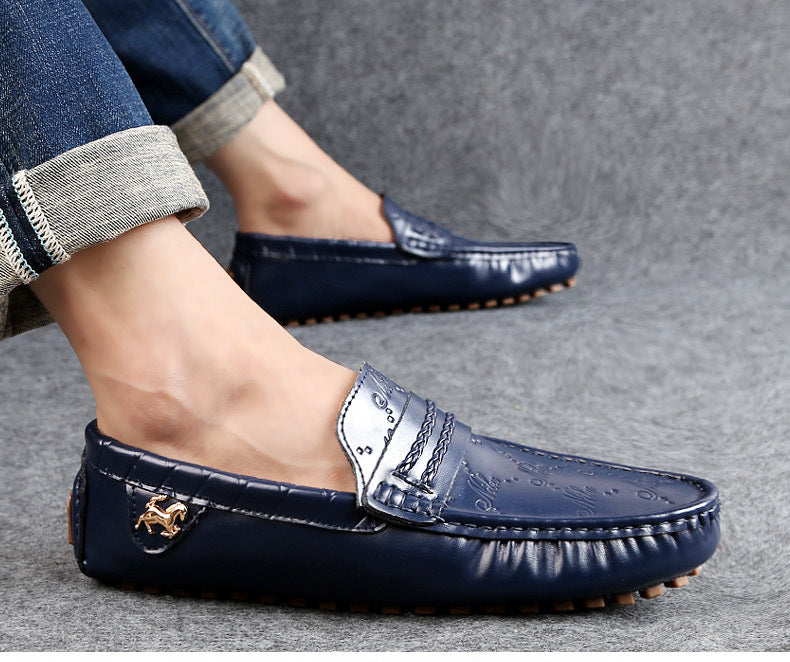 Plus Size Driving Shoes Authentic Leather Loafers Men Ooho