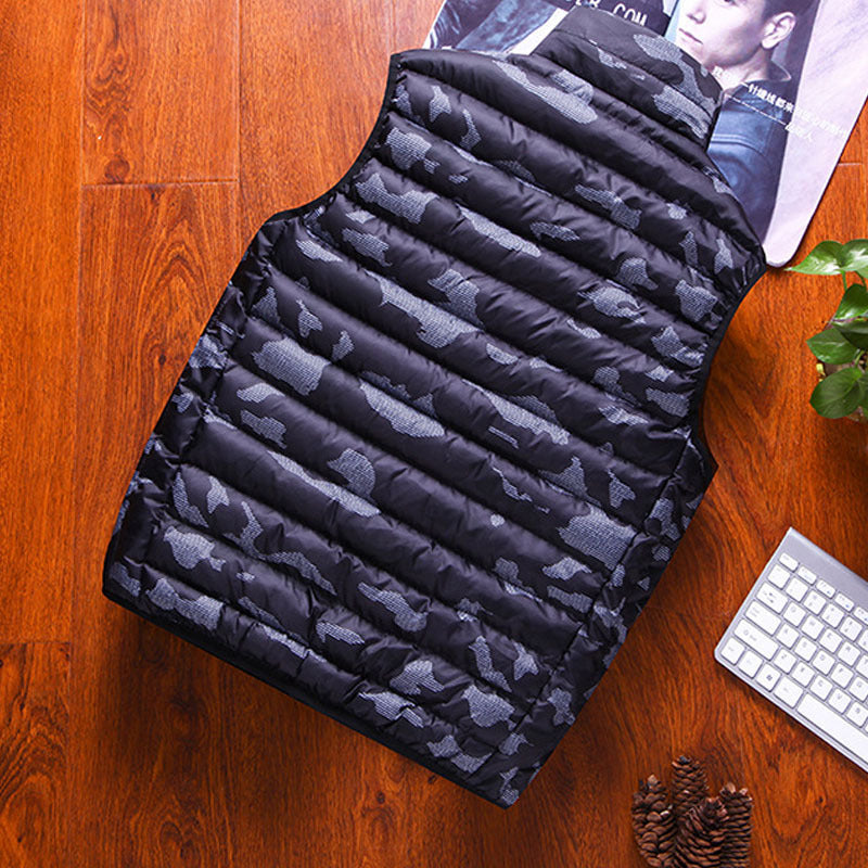 Camouflage Warm Down Cotton Vest Men Jacket Ooho