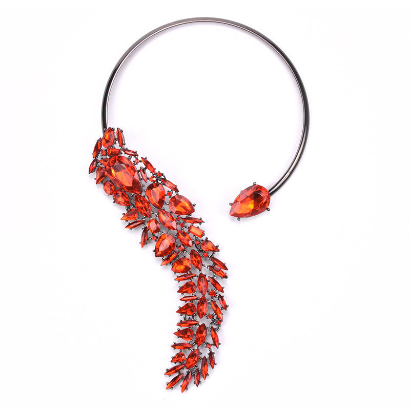Colorful Rhinestones Chokers Necklaces Fashion Trend Crystals Necklaces Fine Jewelry Accessories for Women Ooho