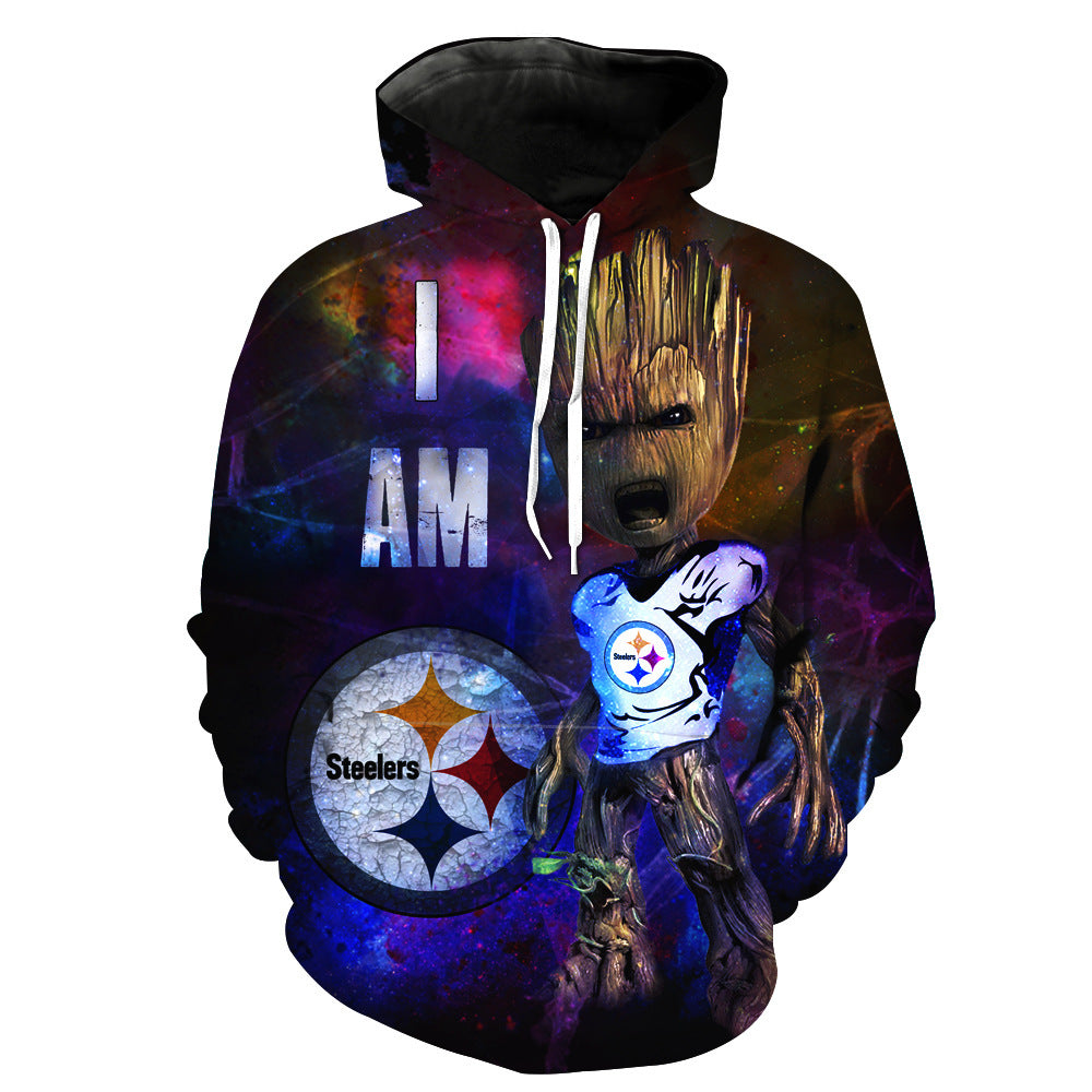 Fashion Sweatshirt Men Women 3d Hoodies Print American Pittsburgh Pattern Slim Unisex Slim Stylish Hooded Hoodies Ooho