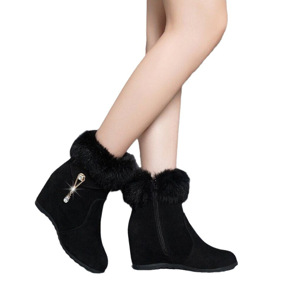 Height Increasing Insole Snow Boots For Women Ooho