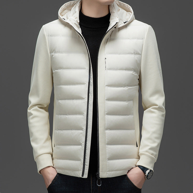 Hooded White Duck Down Warm Coat Down Jacket Ooho