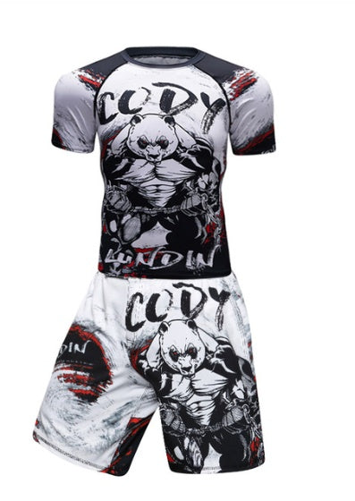 MMA Work Out Compression Rashguard T shirt Men VS PK Exercise 3D Fitness Tights Bodybuild Cross fit Rash Guard Ooho