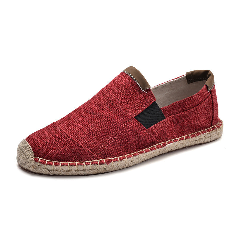 Handmade straw shoes canvas shoes Ooho
