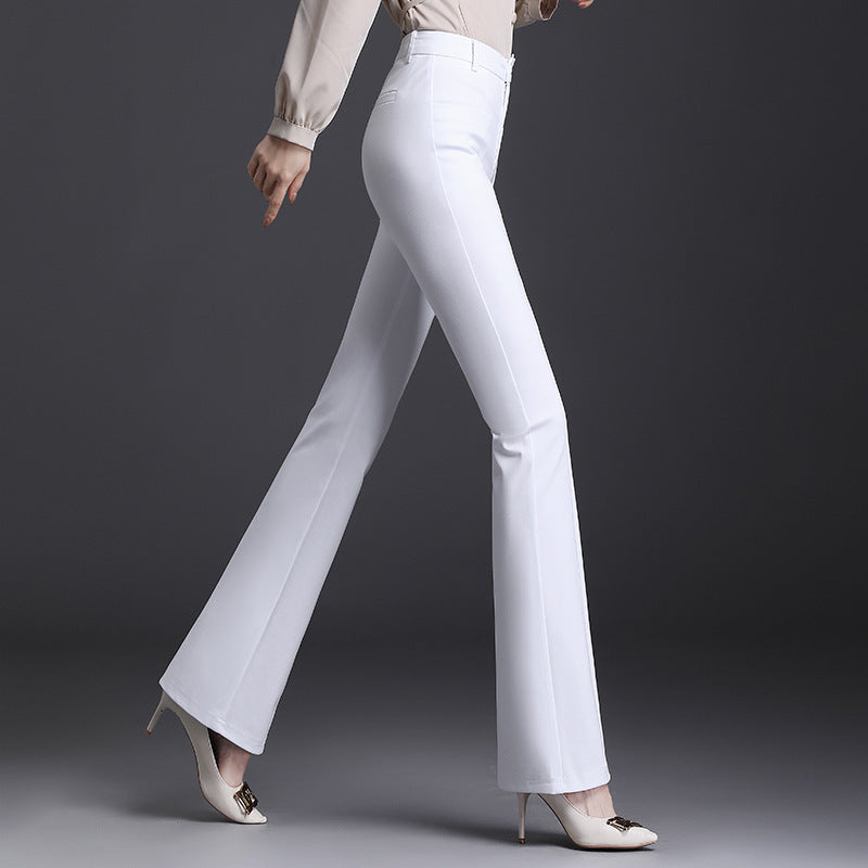Women’s Flared Wide-Leg Suit Pants | Loose Fit Drooping Slimming Trousers Ooho