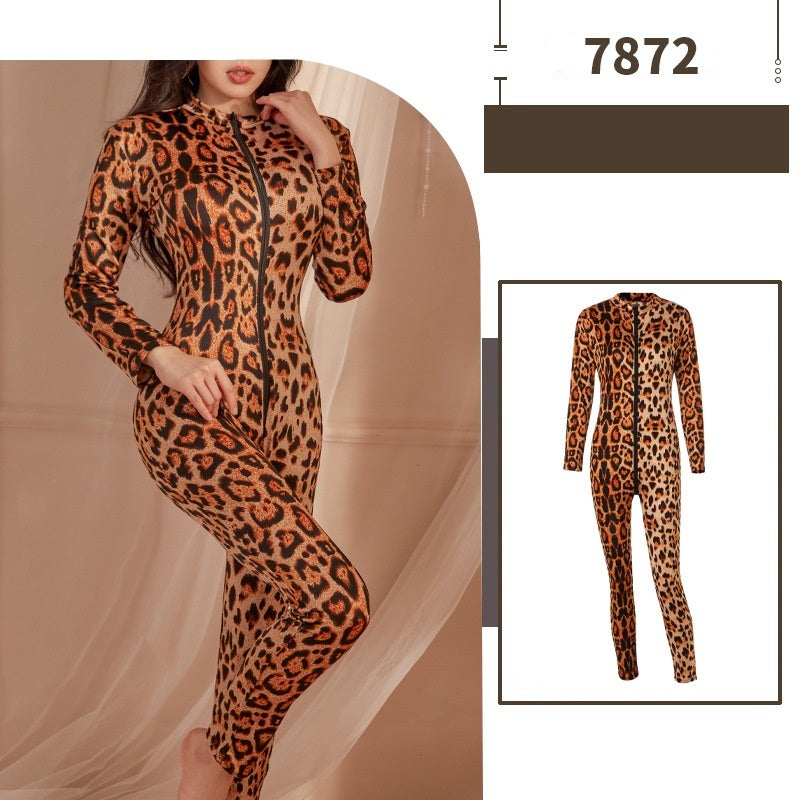 Leopard Bodysuit Long Sleeve Leopard Bodysuit Ooho