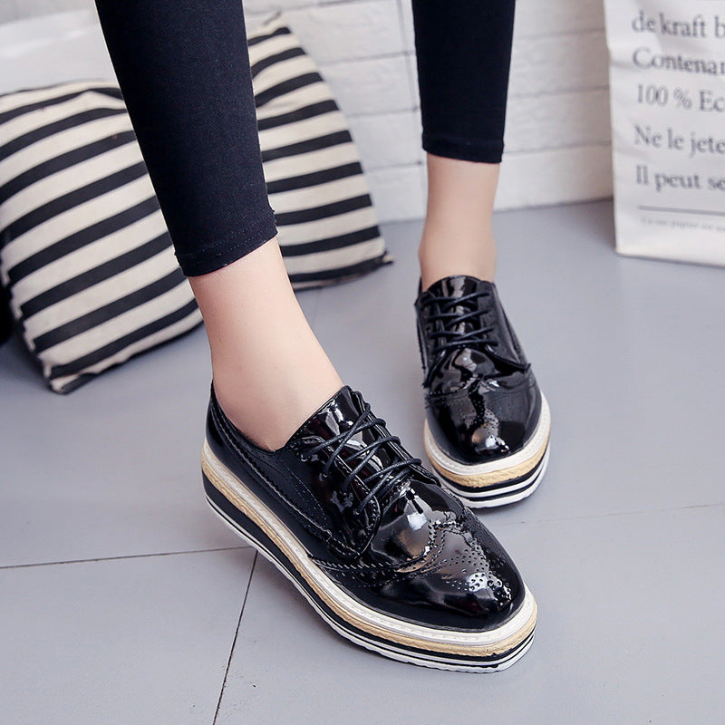 Bullock Carved Oxford Platform Shoes Ooho