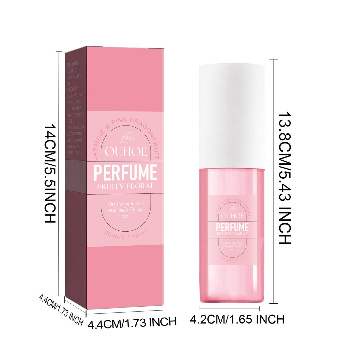 Brazilian Perfume,Fruity Fragrance Perfume Mist,Brazilian Perfume For Women Bodymoisturize Skin 3.17oz Ooho