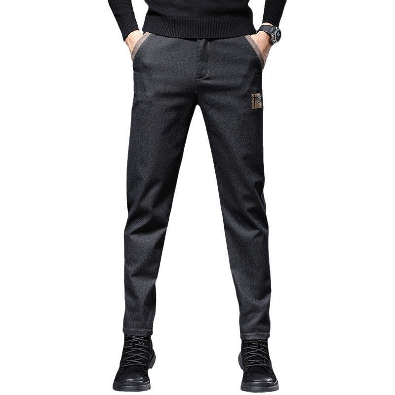 Embroidery Trend Slim Straight Pants Men Ooho
