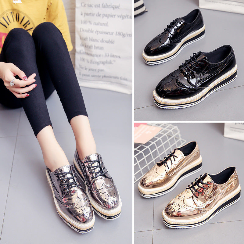 Bullock Carved Oxford Platform Shoes Ooho