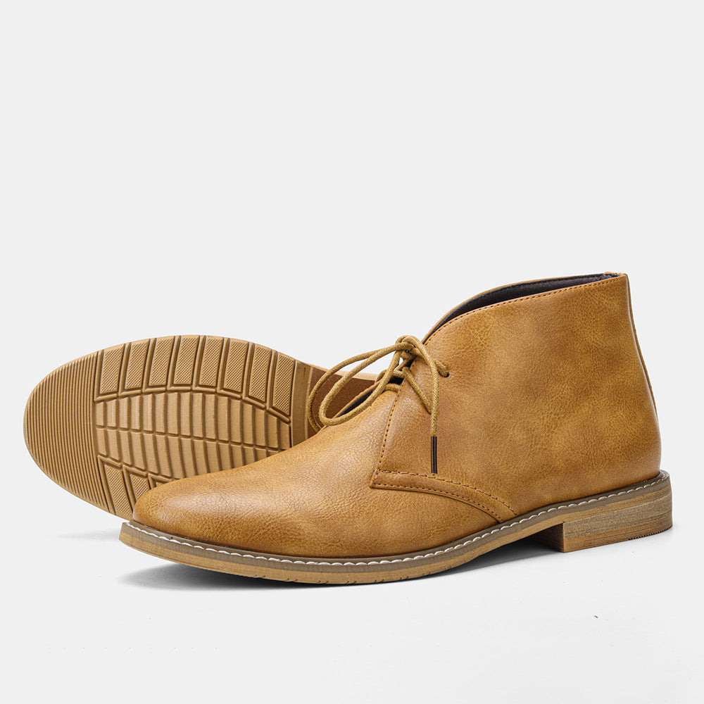 Men's Workwear Boots Retro Color Brushed Large Size Desert Boots Men Ooho