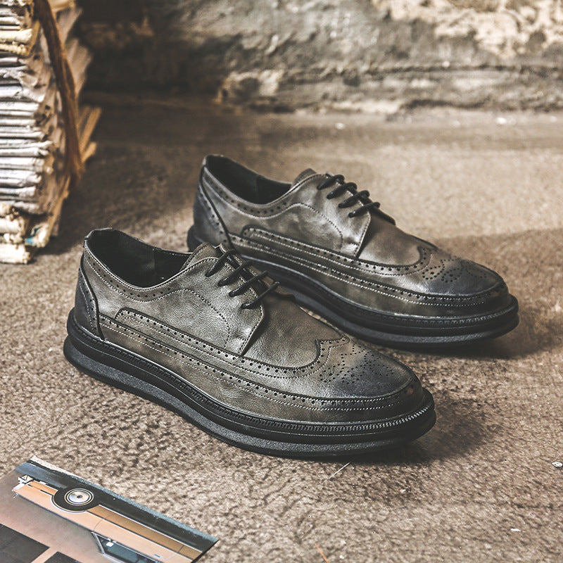 Mens Business Casual Korean Style Trendy British Mens Shoes Ooho