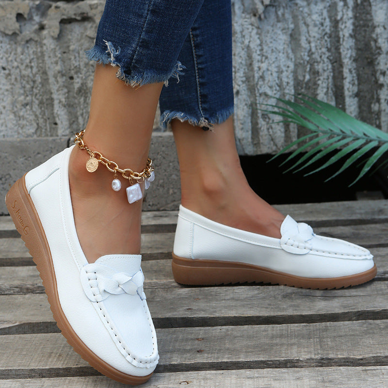 Women Flats Shoes Weave Design Soft Spring Summer Shoes Ooho