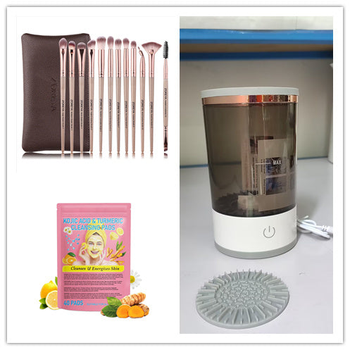 Women Eye Shadow Brush Cleaning Tool Portable Electric Makeup Brush Cleaner Machine With USB Charging Automatic Cosmetic Brush Ooho