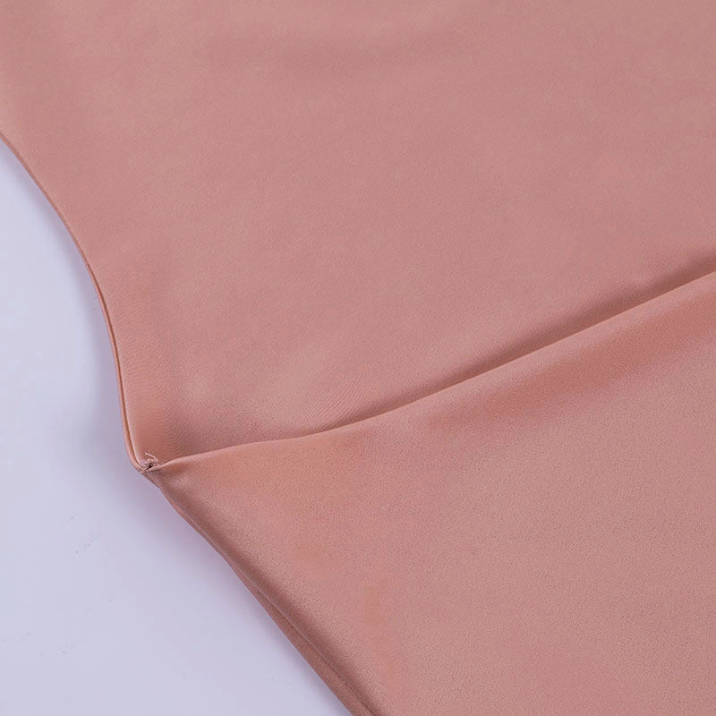 Satin Party Dress V Neck Backless Mini Sleeveless Summer Party Dress Ooho