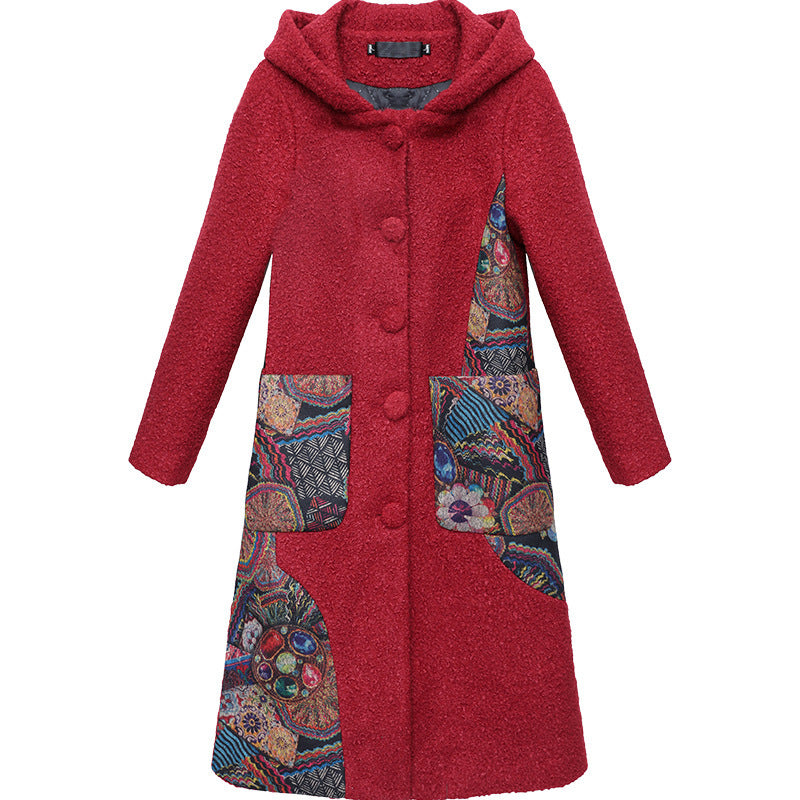 Women's Medium-Length Interlock Tweed Jacket – Elegant Vintage Style Blazer Ooho