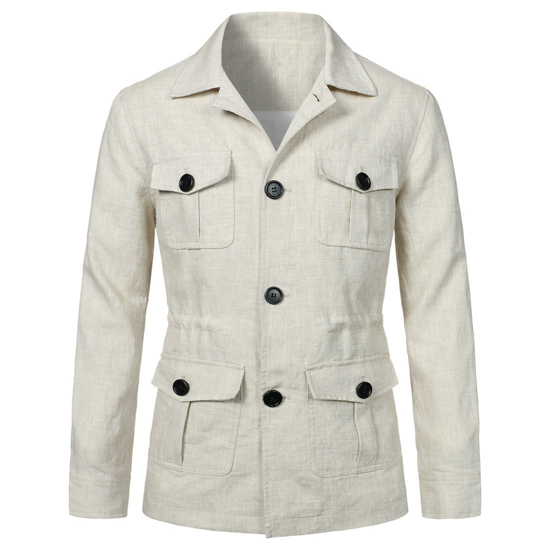 Lapel Multi-pocket Workwear Jacket Men Ooho