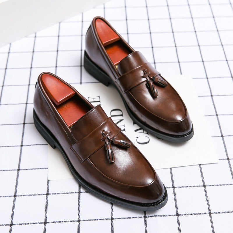 Casual Men Loafers Classic Tassel Men Leather Shoes Wedding Men Dress Ooho