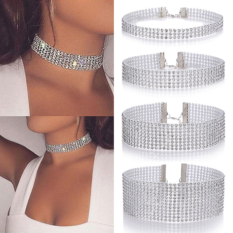 Fashion Women Full Crystal Rhinestone Choker Necklace Wedding Jewelry Chokers Necklaces For Women Ooho