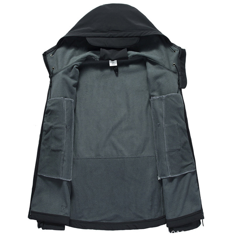 Soft Shell Jacket Men Windproof Hooded Jacket Ooho