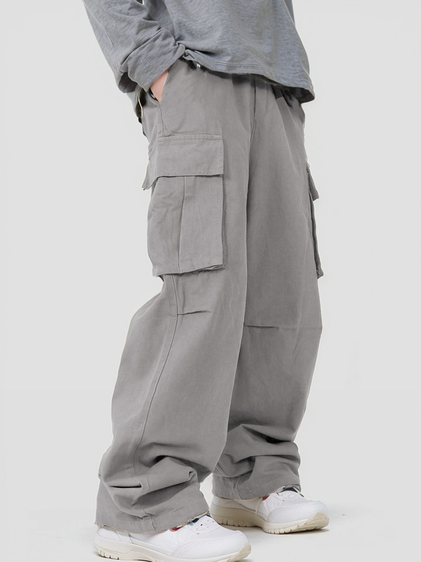 Loose Straight Track Pants Men Ooho