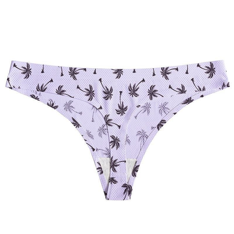 Printed Breathable One Piece Low Waist Thong Women Ooho