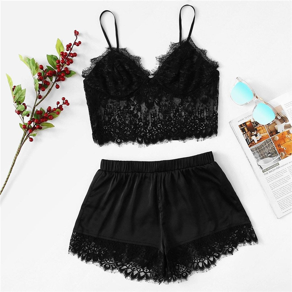 Sexy lingerie sexy women's split lace lingerie sexy suit Ooho