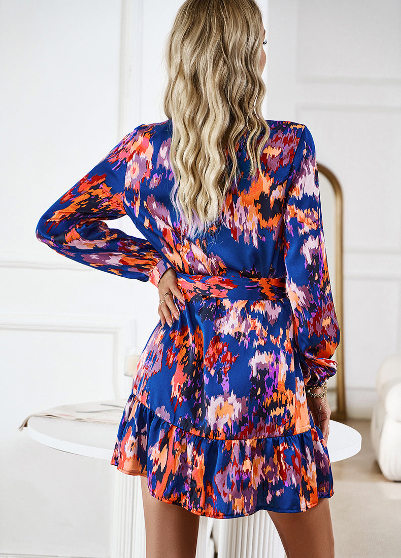 European & American Printed Shirt Dress for Women | Trendy Button-Up Dress Ooho