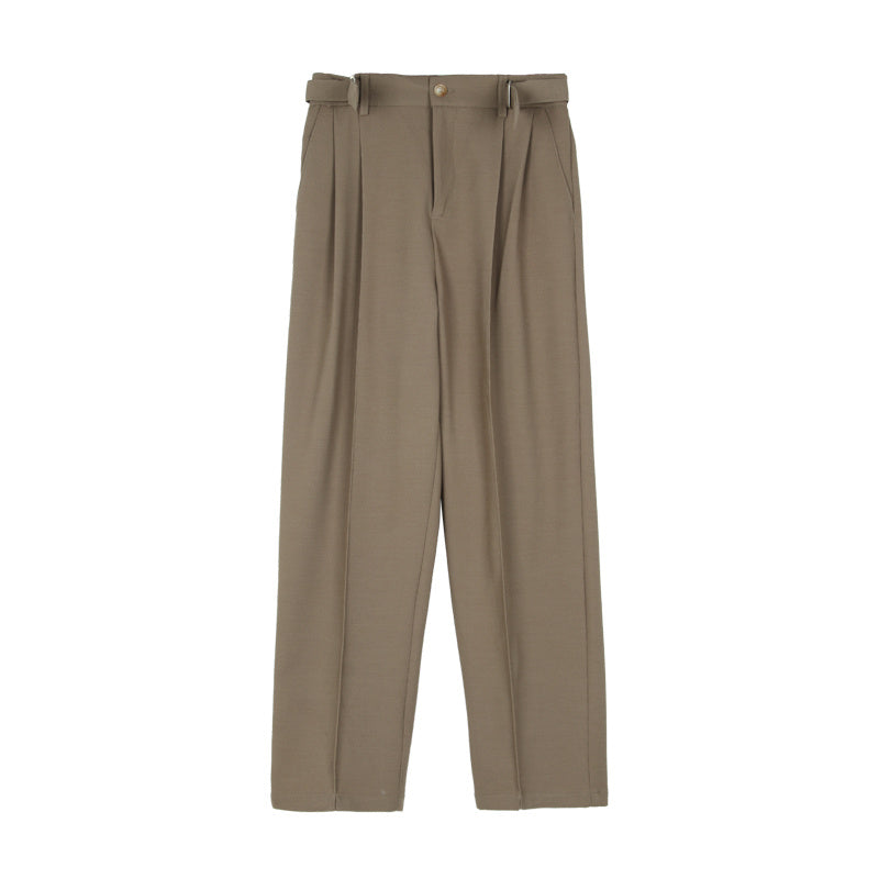 Non-iron Straight Suit Trousers Men Loose Casual Ooho