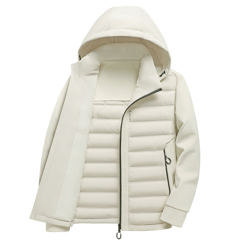 Hooded White Duck Down Warm Coat Down Jacket Ooho