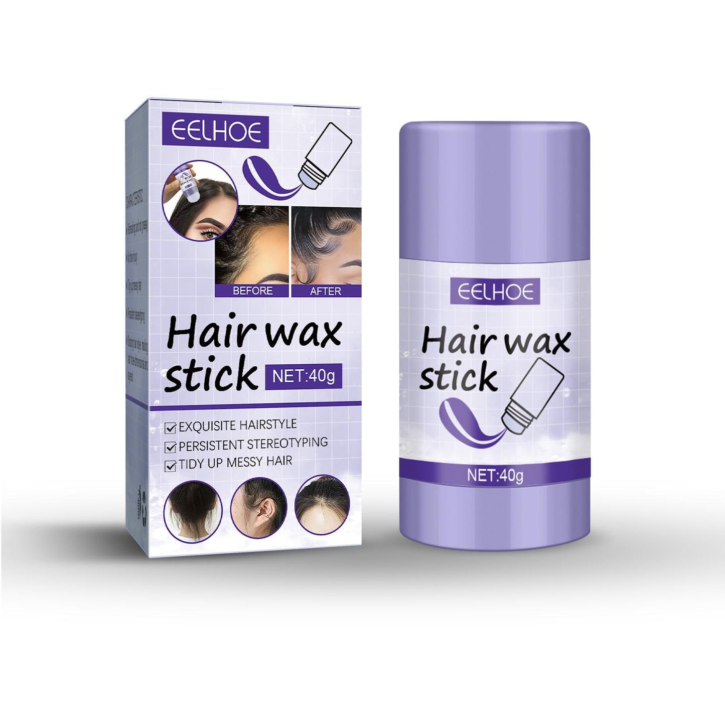 EELHOE Hair Wax Stick Broken Hair Polishing Hair Wax Stick Small Broken Hair Hair Finishing Broken Hair Styling Cream Haircare Gel Haircare Ooho