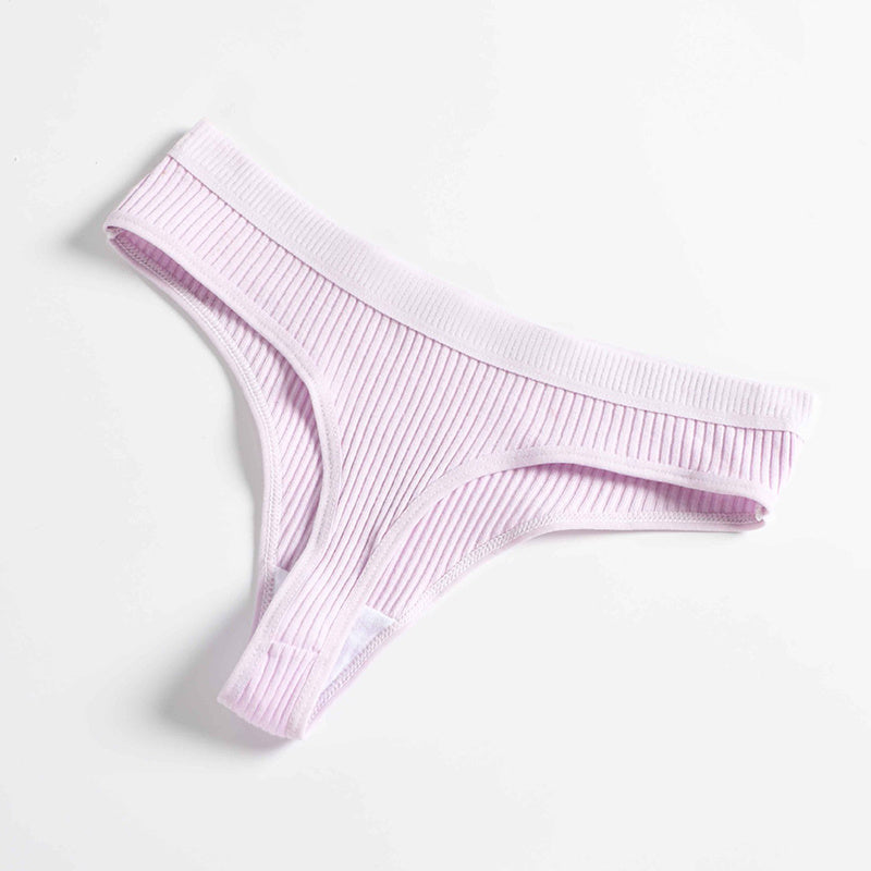New Female Cotton Panties Low Thong Ooho